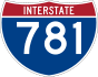 Interstate 781 marker
