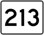 Route 213 marker