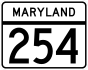 Maryland Route 254 marker