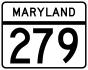 Maryland Route 279 marker