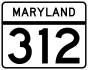 Maryland Route 312 marker