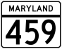 Maryland Route 459 marker