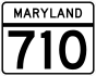 Maryland Route 710 marker