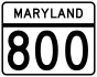 Maryland Route 800 marker