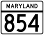 Maryland Route 854 marker