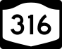 NYS Route 316 marker
