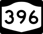 NYS Route 396 marker