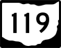 State Route 119 marker