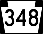 PA Route 348 marker