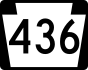 PA Route 436 marker
