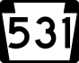 PA Route 531 marker
