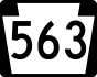 PA Route 563 marker