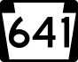 PA Route 641 marker