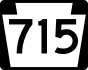 PA Route 715 marker