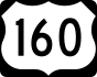 U.S. Route 160 marker