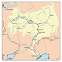 Map of the drainage basin of the Volga.